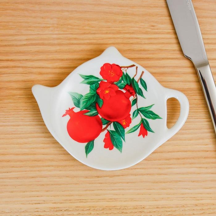 Подставка под чайный пакетик Доляна «Гранат», 12×8,4 см Подставка под чайный пакетик Доляна «Гранат», 12×8,4 см