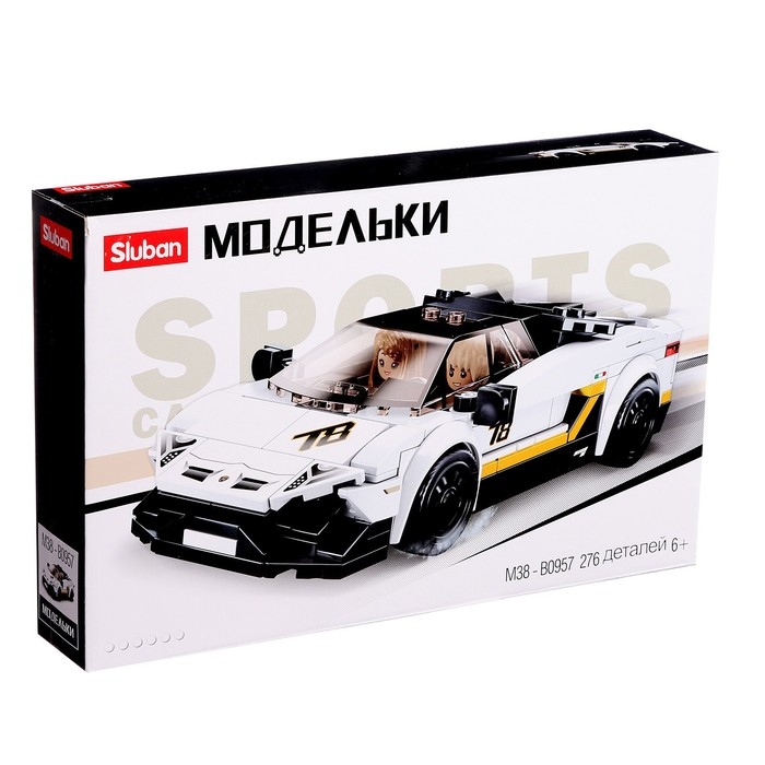 Конструктор машина Sluban Модельки, 276 деталей, 6+ Конструктор машина Sluban Модельки, 276 деталей, 6+
