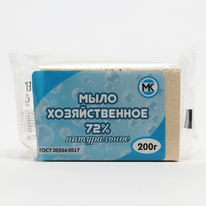 Мыло хозяйственное 72% Микс цветов 200гр/  в п/п пленке с этикеткой Мыло хозяйственное 72% Микс цветов 200гр/  в п/п пленке с этикеткой