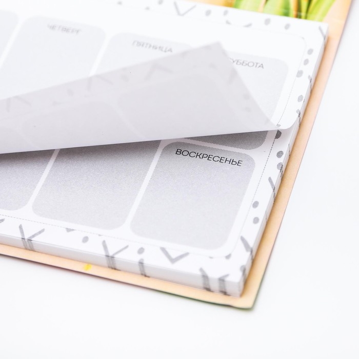 Планер с отрывными листами, 50 л. 17х9см «С 8 Марта тюльпаны»