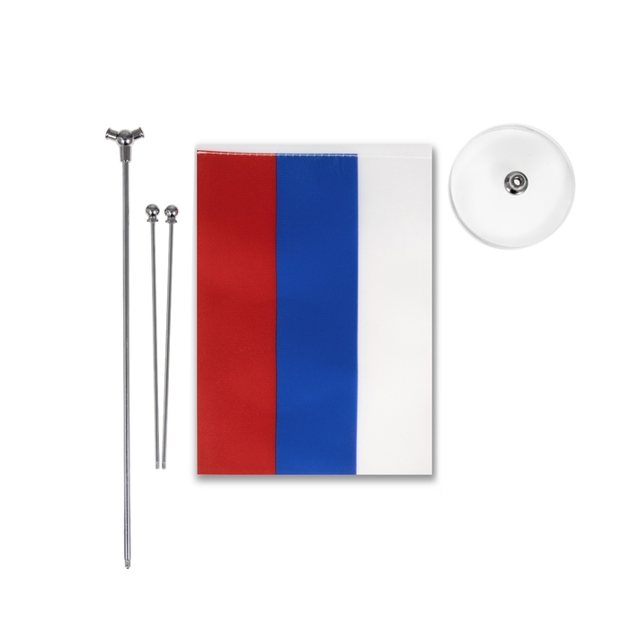 Флагшток настольный с двумя флажками, круг 2 х 8 см, 23 х 30 см Флагшток настольный с двумя флажками, круг 2 х 8 см, 23 х 30 см