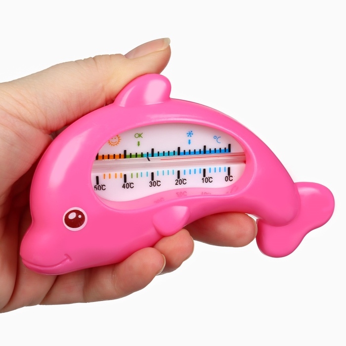 Термометр для ванны «Дельфин», цвет Розовый Термометр для ванны «Дельфин», цвет Розовый