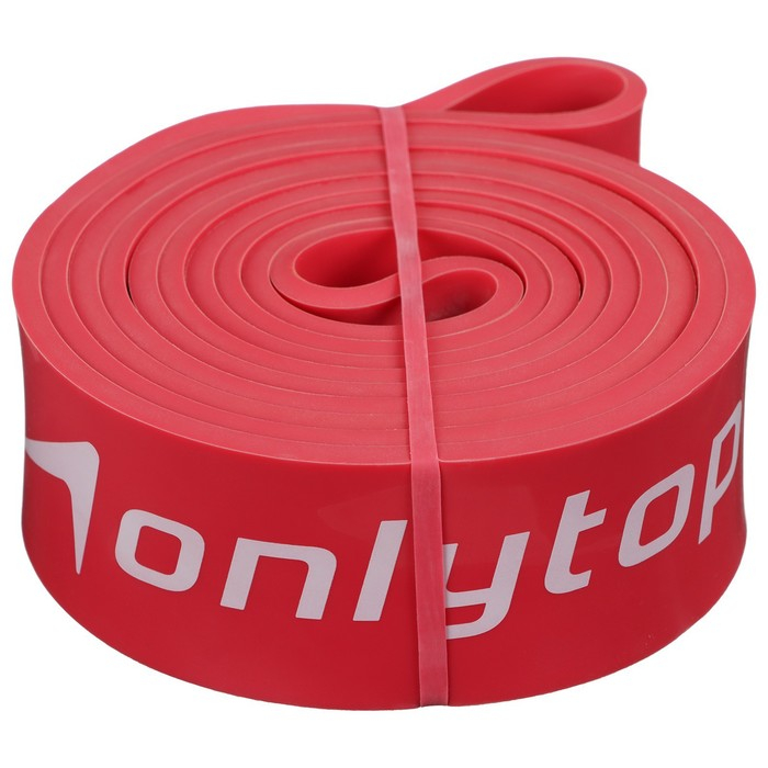 Эспандер ленточный многофункциональный ONLYTOP, 208х4,4х0,5 см, 17-54 кг, цвет красный