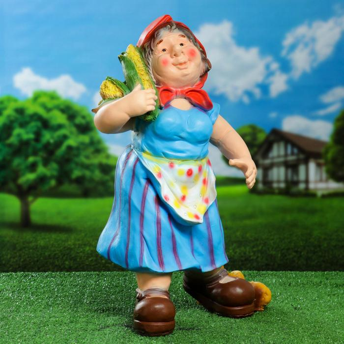 Садовая фигура  Садовая фигура "Дачница в платье" 25х30х55см