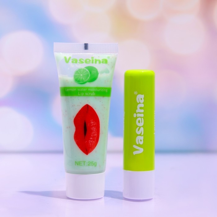 Набор для губ «Лайм» : бальзам и скраб Набор для губ «Лайм» : бальзам и скраб