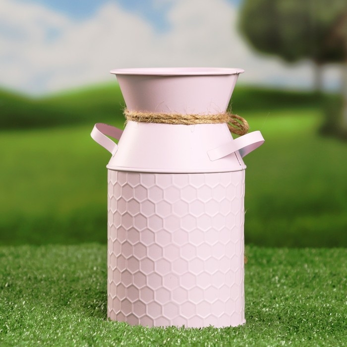 Кашпо - ваза  Кашпо - ваза "Кирсти" розовая, 19х10х10см