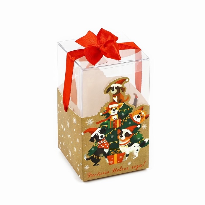 Коробка подарочная новогодняя складная «Весёлого Нового года!», 7 х 12 х 7 см, Новый год Коробка подарочная новогодняя складная «Весёлого Нового года!», 7 х 12 х 7 см, Новый год