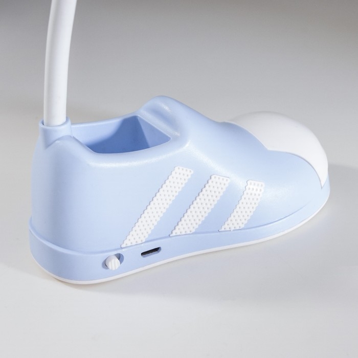 Лампа настольная "Бутса" LED 1 режим 2Вт USB органайзер фиолетовый 11х6,5х24 см RISALUX