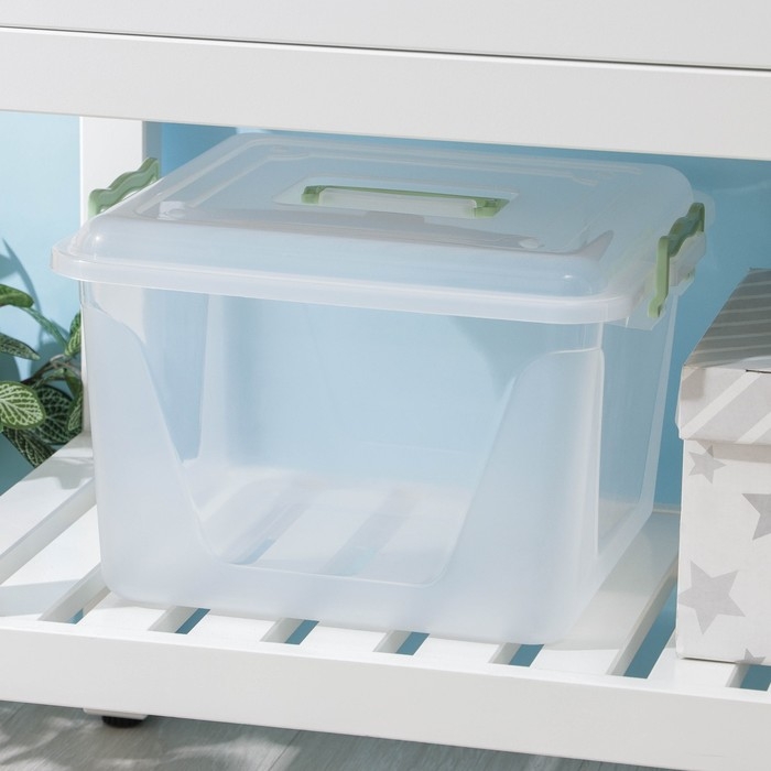 Контейнер для хранения с крышкой «Комфорт», 15 л, 32×34×22,5 см, цвет МИКС Контейнер для хранения с крышкой «Комфорт», 15 л, 32×34×22,5 см, цвет МИКС