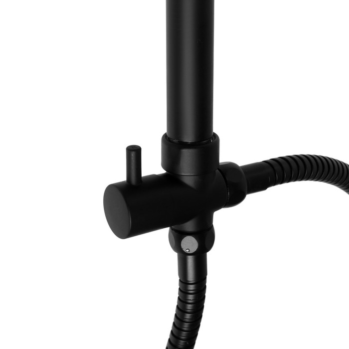 Душевая система ZEIN Z1014, тропическая и ручная лейка, 2 шланга, мыльница, черная Душевая система ZEIN Z1014, тропическая и ручная лейка, 2 шланга, мыльница, черная