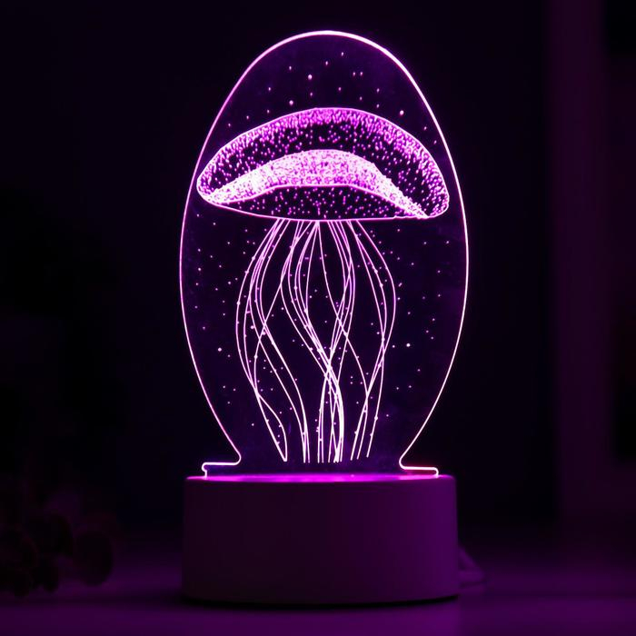 Светильник "Медуза" LED RGB от сети 9,5х10х21,5 см RISALUX