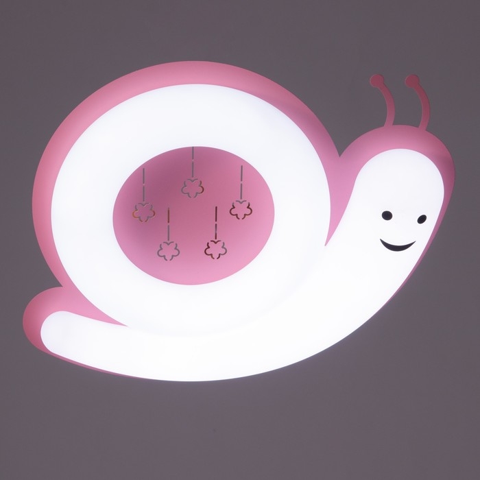Люстра с ПДУ Люстра с ПДУ "Улиточка" 1хLED 108Вт 3000-6000К розовый 40х47х8,5 см BayerLux