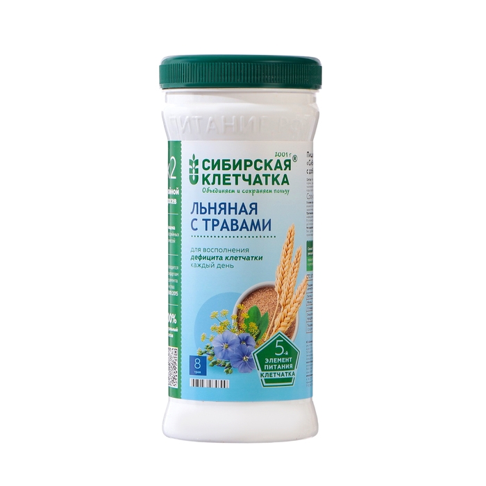 Сибирская клетчатка Сибирская клетчатка "Льняная с травами", 280 г