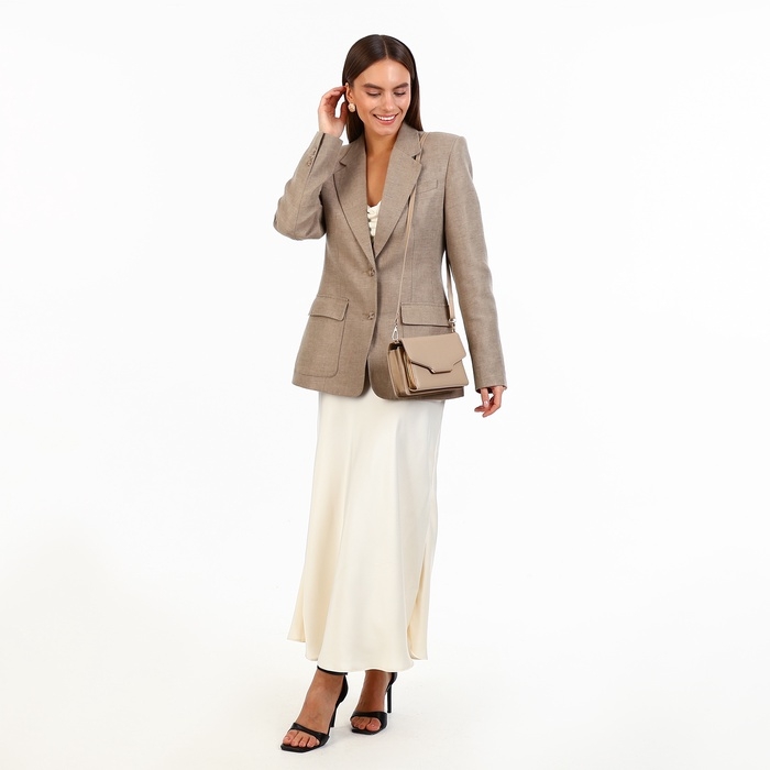 Сумка женская на молнии, цвет бежевый Сумка женская на молнии, цвет бежевый