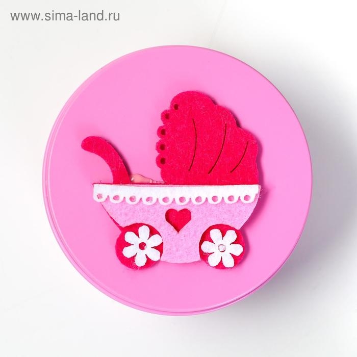 Шкатулка металл круглая Шкатулка металл круглая "Колясочка" МИКС 4,5х7,5х7,5 см