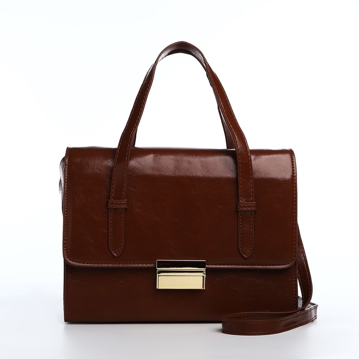 Сумка-мессенджер на клапане, цвет коричневый Сумка-мессенджер на клапане, цвет коричневый