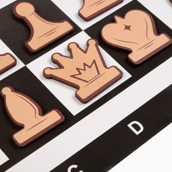 Демонстрационные шахматы 60 х 60 см  Демонстрационные шахматы 60 х 60 см "Время игры" на магнитной доске, 32 шт, чёрные