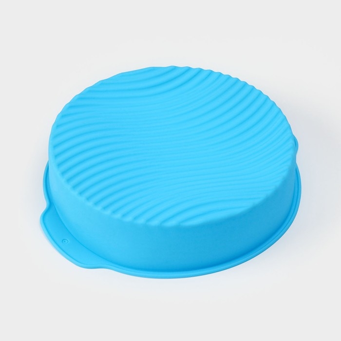 Форма для выпечки с ручками Доляна «Круг», силикон, 27×24×6 см, внутренний диаметр 22 см, цвет МИКС Форма для выпечки с ручками Доляна «Круг», силикон, 27×24×6 см, внутренний диаметр 22 см, цвет МИКС