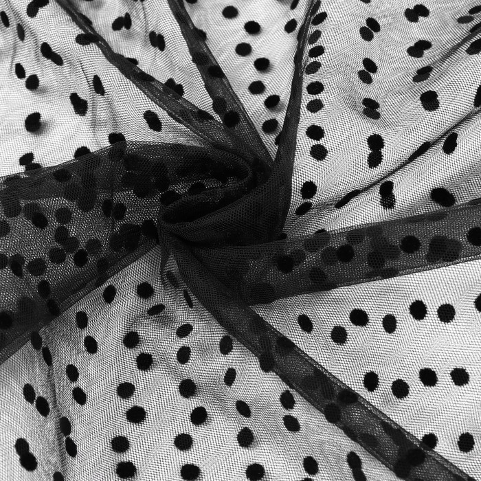 Сетка с флоком «Горох», 150 см, 1 ± 0,2 м, цвет чёрный Сетка с флоком «Горох», 150 см, 1 ± 0,2 м, цвет чёрный