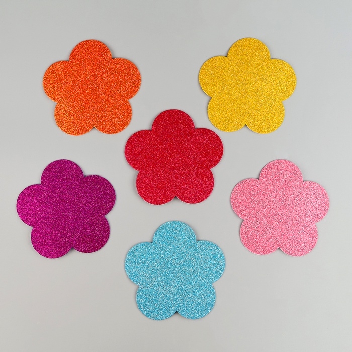 Набор наклеек из EVA «Цветочек», 6 шт., цвет МИКС Набор наклеек из EVA «Цветочек», 6 шт., цвет МИКС