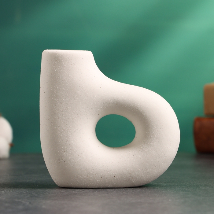 Подсвечник "Брэй" белый песок, 10х4х10см