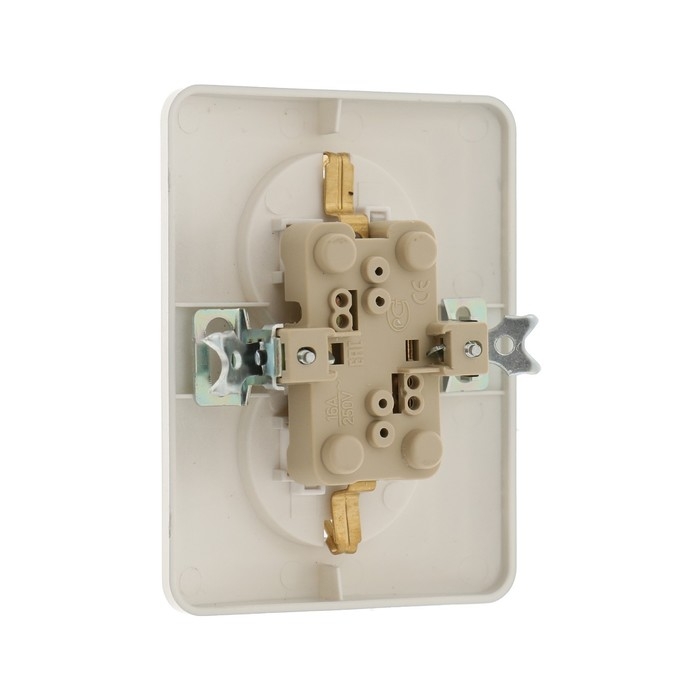 Розетка двухместная со шторкой Luazon Lighting  Розетка двухместная со шторкой Luazon Lighting "Орион", 16 А, скрытая, с з/к, серебристая