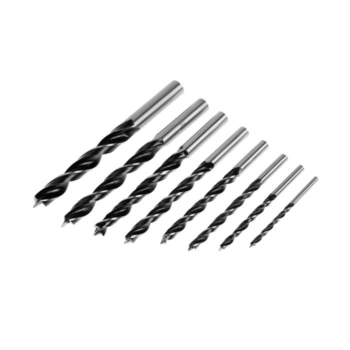 Набор сверл по дереву ТУНДРА, цилиндрический хвостовик, 3-4-5-6-7-8-9-10 мм, 8 шт. Набор сверл по дереву ТУНДРА, цилиндрический хвостовик, 3-4-5-6-7-8-9-10 мм, 8 шт.