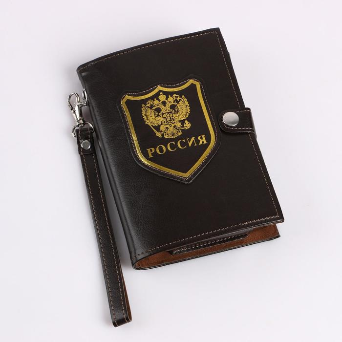 Фляжка для алкоголя и воды, 300 мл,  Фляжка для алкоголя и воды, 300 мл, "Герб", нержавеющая сталь, чехол, подарочная