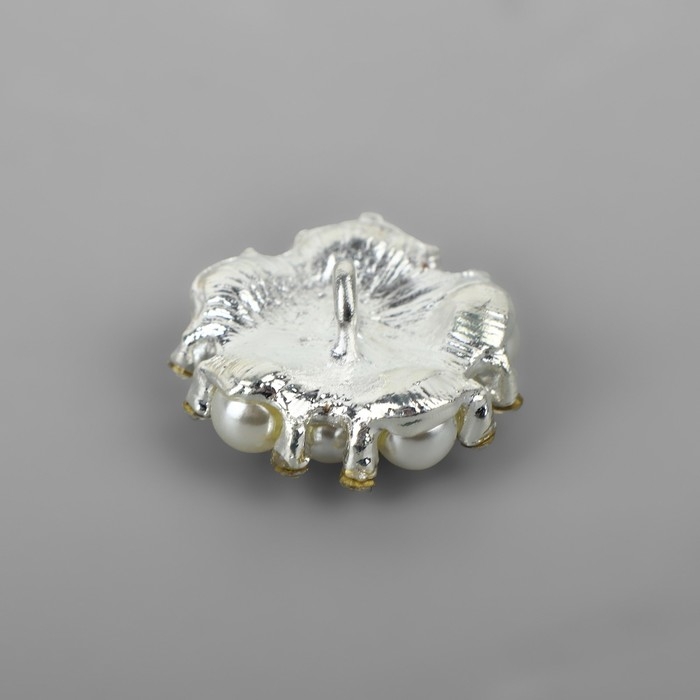 Пуговица декоративная, d = 21 мм, цвет белый Пуговица декоративная, d = 21 мм, цвет белый