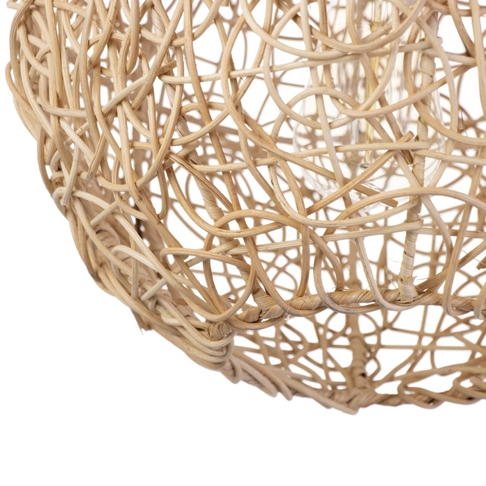 Светильник потолочный из ротанга Светильник потолочный из ротанга "Сфера" 1х120Вт, Е27, 30х30х30 см