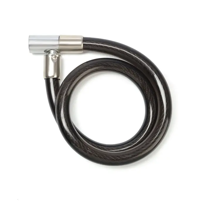 Замок навесной велосипедный ТУНДРА, 14&times;650 мм, 2 ключа, черный