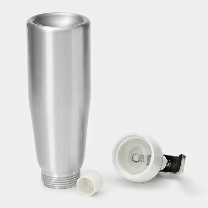 Сифон для взбивания сливок и газировки KONFINETTA, 500 мл, 3 насадки, алюминий, серебристый