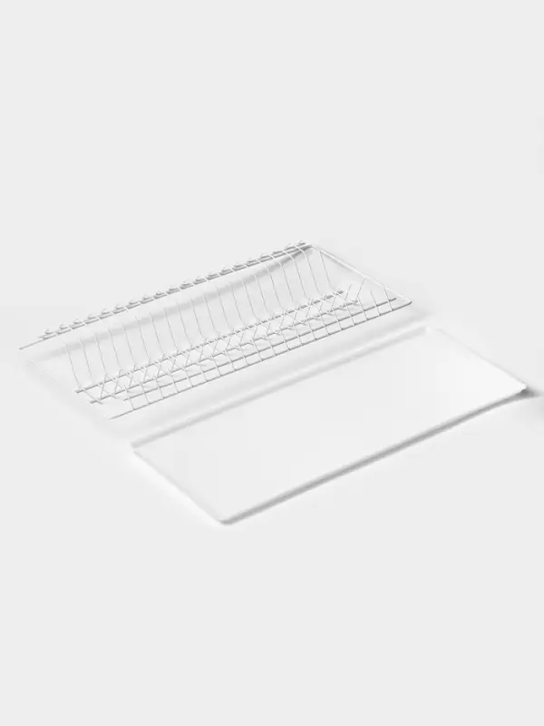 Сушилка для посуды с поддоном для шкафа 60 см, 56.5&times;25.6 см, белая