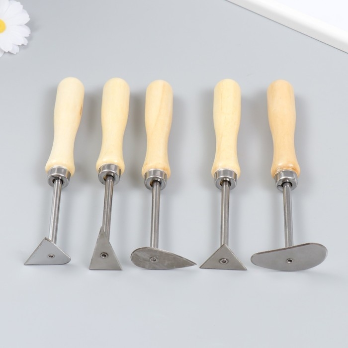 Инструмент для моделирования керамических изделий дерево, металл набор 5 шт 18 см Инструмент для моделирования керамических изделий дерево, металл набор 5 шт 18 см