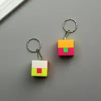 Брелок для ключей на кольце &laquo;Кубик - головоломка&raquo;, пластик, 3.5&times;3.5 см