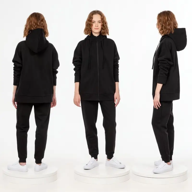 Толстовка унисекс H3, черная, размер XS/S Толстовка унисекс H3, черная, размер XS/S