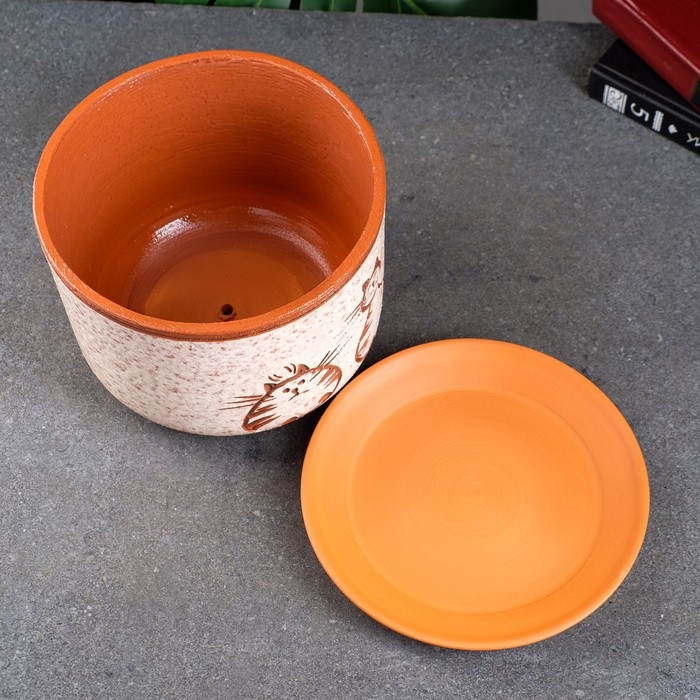 Горшок цветочный Горшок цветочный "Атлант" котики 3 л