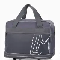 Сумка дорожная 20" на 4 колёсах, отдел на молнии, с увеличением, наружный карман, длинный ремень, серая