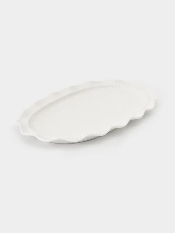 Блюдо сервировочное Breeze, 30.5&times;19&times;2 см, керамика, белое