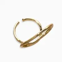 Кольцо металл "Спираль", цвет золото, безразмерное