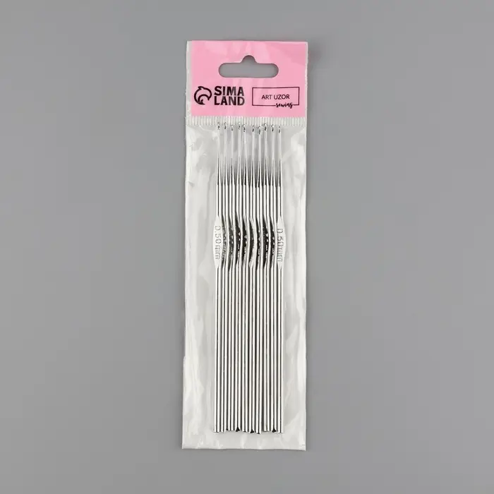 Крючок для вязания, железный, d=0.5 мм, 12.5 см Крючок для вязания, железный, d=0.5 мм, 12.5 см