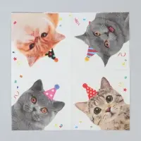 Салфетки бумажные &laquo;Котики фотографичные&raquo;, 33 см, 12 шт.