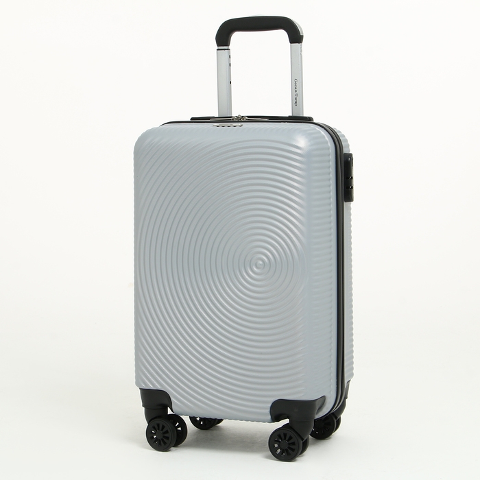 Чемодан малый 47 л (S) Goran Tomp, отдел на молнии, кодовый замок, 4 колеса, цвет серый