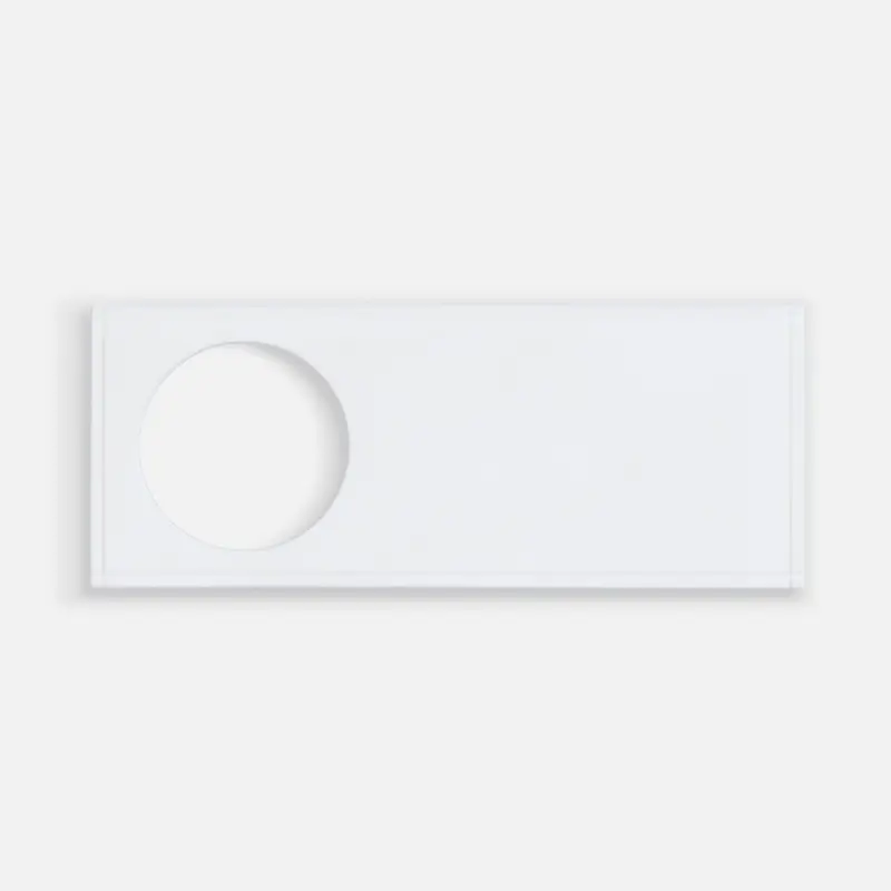 Лейбл из ПВХ с вырубкой «Круг», белый Лейбл из ПВХ с вырубкой «Круг», белый