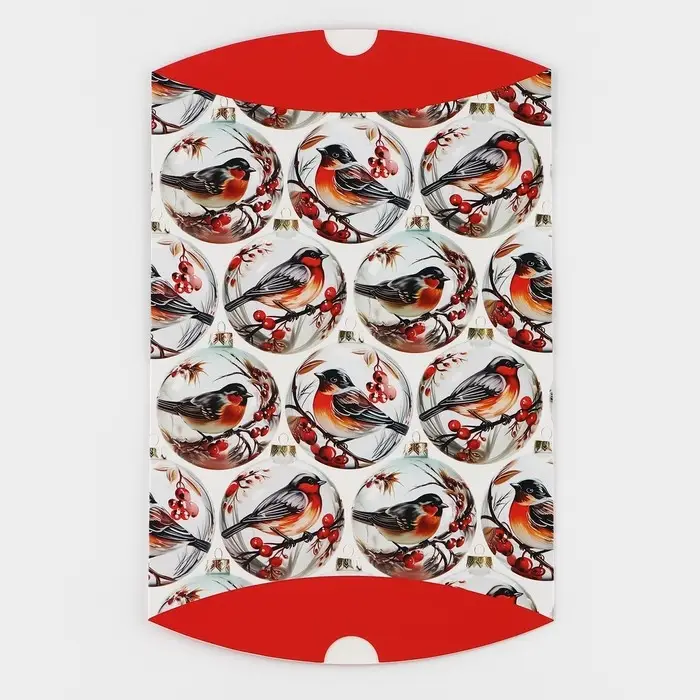 Коробка новогодняя складная фигурная «Снегири», 26 х 19 х 4 см Коробка новогодняя складная фигурная «Снегири», 26 х 19 х 4 см