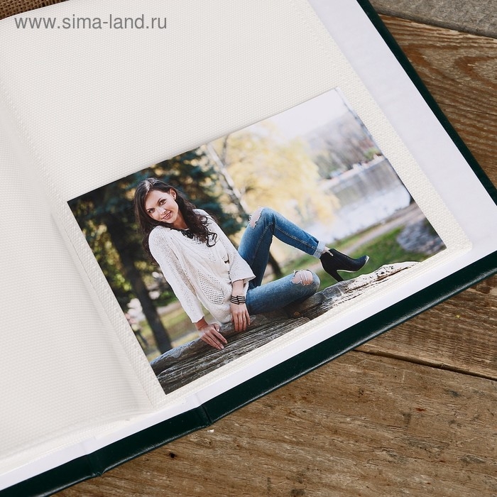 Фотоальбом Fotografia на 100 фото Фотоальбом Fotografia на 100 фото "Классика" 15x21 см зелёный