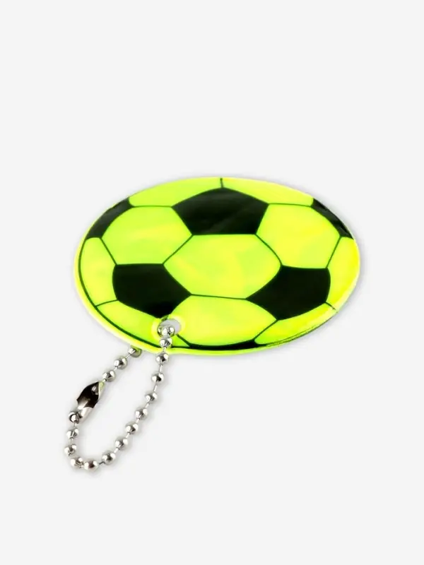 Светоотражающий элемент &laquo;Футбольный мяч&raquo;, двусторонний, d=5 см, жёлтый