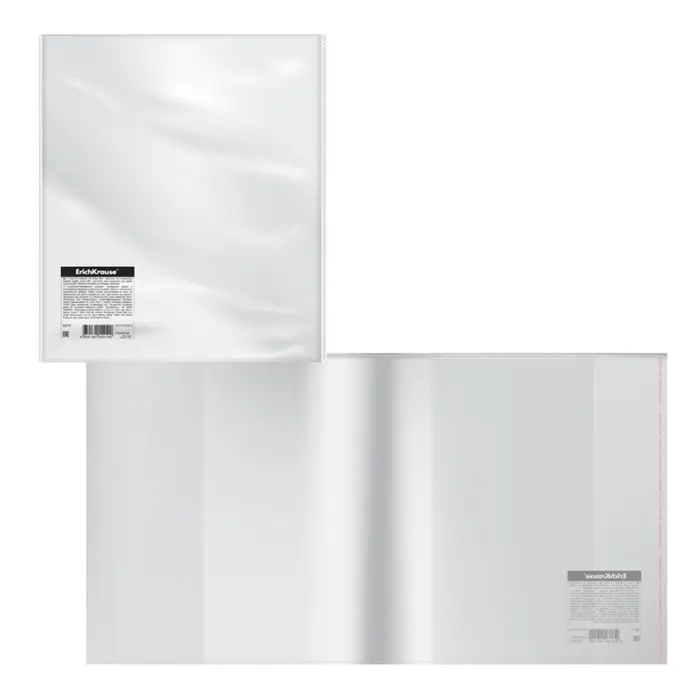 Обложка ПП 212х395мм, 80мкм, ErichKrause Обложка ПП 212х395мм, 80мкм, ErichKrause "Fizzy Clear", для тетрадей и дневников, с клеевым краем и увеличенным клапаном