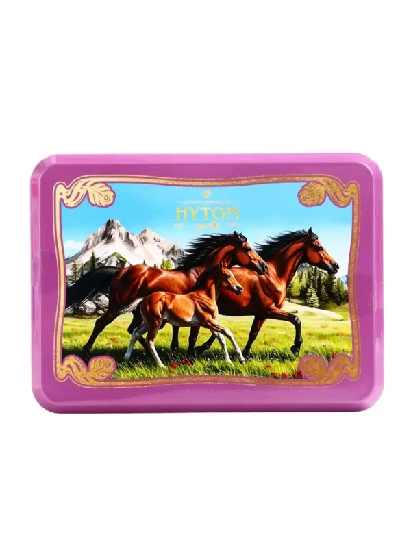 Чай чёрный новогодний HYTON «Шкатулка фиолетовая: лошади», 50 г Чай чёрный новогодний HYTON «Шкатулка фиолетовая: лошади», 50 г