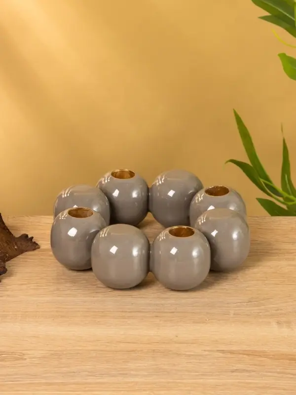 Подсвечник на 4 свечи  Подсвечник на 4 свечи "Бусы" с 8 сферами, ковентри 19х19х5,5 см